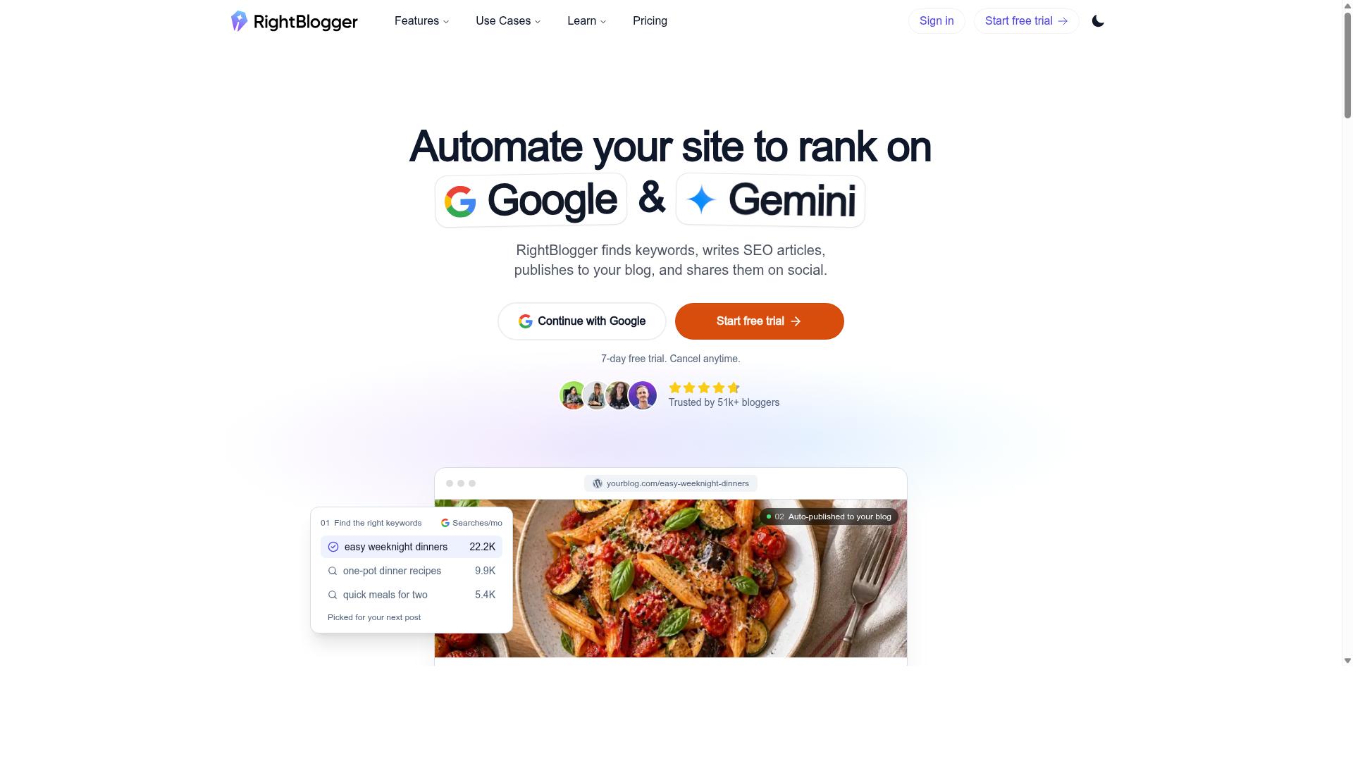 Autoblogging.ai for Bulk Content Production website